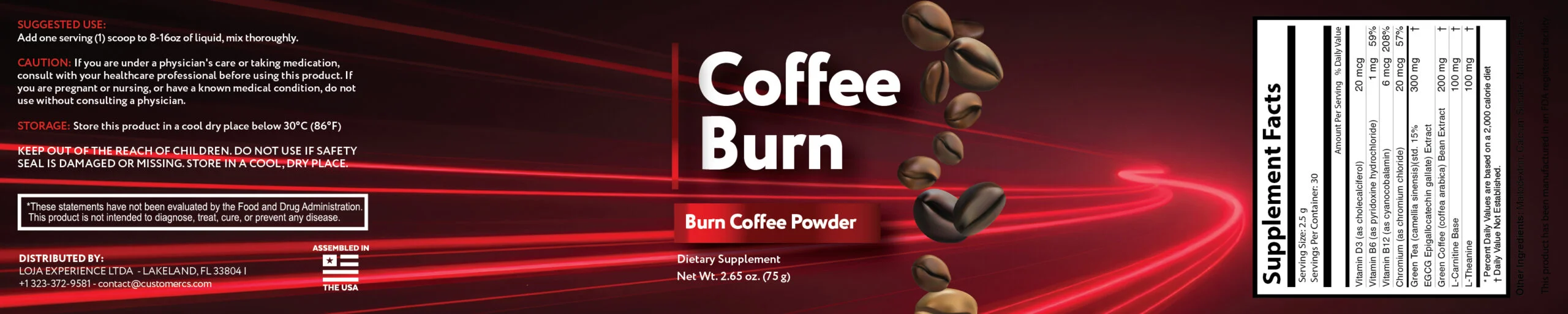 Coffee Burn Lebel